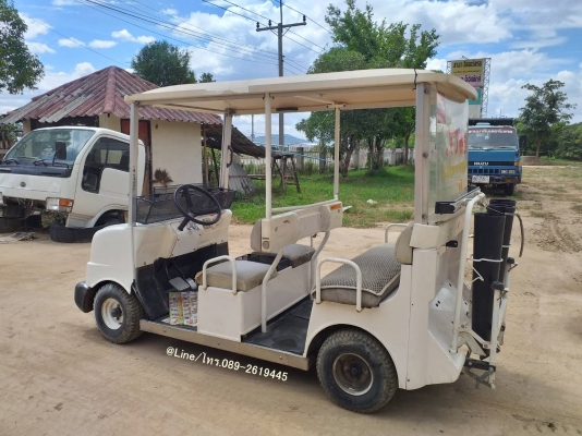 ขายรถกอล์ฟไฟฟ้ายี่ห้อ Hitachi แบบ 4 ที่นั่ง รถเก่านอก สภาพพร้อมใข้งาน ทำงานด้วยระบบไฟฟ้าขับเคลื่อน พร้อมที่ชาร์จในตัว