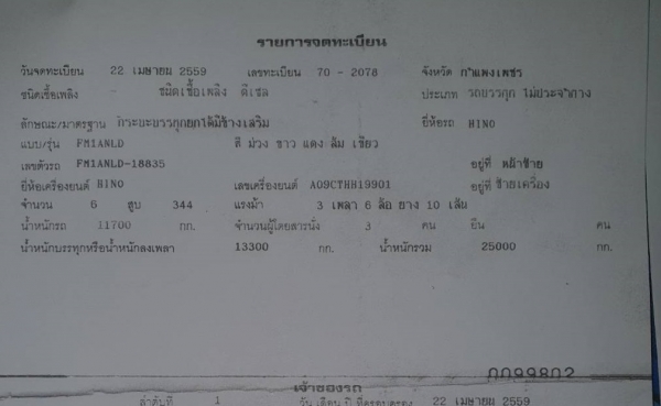 พ่วง 22 ล้อ ฮีโน่ 344 แรง ปี 59 ตัวสุดท้ายก่อนวิคเตอร์ ไมล์ 400,000 กม. กระบะเหล็ก - ดั้ม สามมิตร ใส