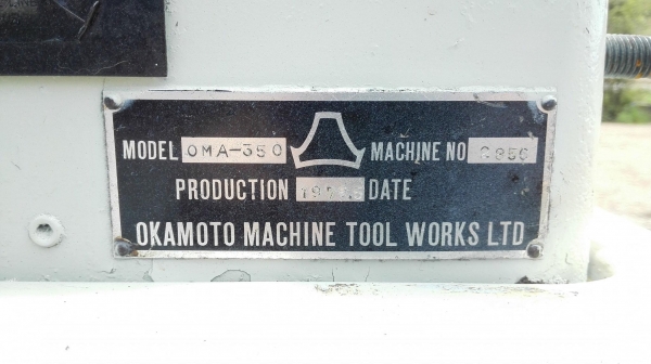 เครื่องเจียรราบญี่ปุ่น OKAMOTO JAPAN Model OMA-350 ขนาด 150x350 หินเบิกใส่ให้ใหม่ ระบบแมนวลใช้งานง่า