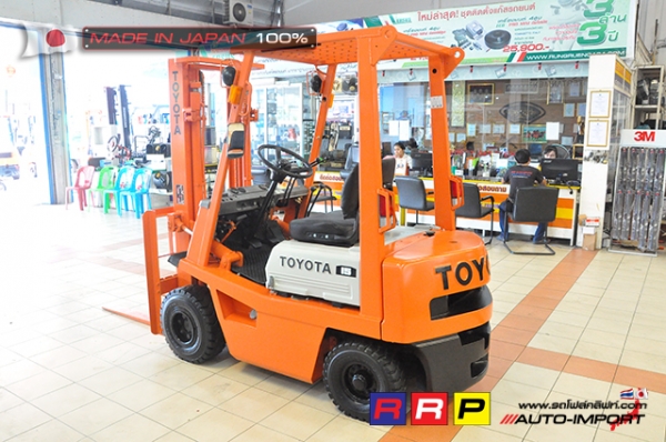 ขายรถโฟล์คลิฟท์มือสอง TOYOTA รุ่น 4FGL15-46396 นำเข้าจากประเทศญี่ปุ่น 100\% ไม่เคยใช้งานในไทย