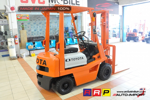 ขายรถโฟล์คลิฟท์มือสอง TOYOTA รุ่น 4FGL15-46396 นำเข้าจากประเทศญี่ปุ่น 100\% ไม่เคยใช้งานในไทย