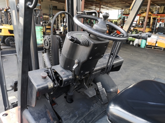 รถยกไฟฟ้า นั่งขับ2  ตัน เสาสูง 3 เมตร เข้าตู้ แผงงาสไลด์