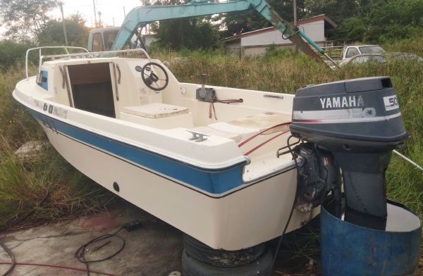 ขายเรือ yamaha f17 เก่าญี่ปุ่น yamaha 50 hp 2t