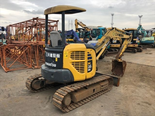 ขายรถขุดนำเข้าจากประเทศญี่ปุ่น komatsu pc35mr-2 แทรกเหล็ก ใบมีดดัน สนใจติดต่อสอบถาม 0923309229 อีด