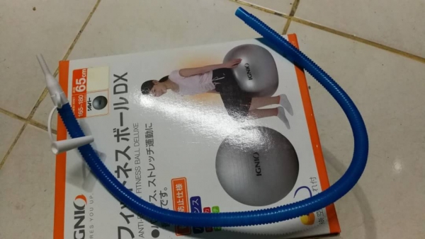 350 บ.ส่งถึงบ้านฟรี โทร 083-2000058 LINE ID: ub2603 ANTI-BURST FITNESS BALL DELUXE ยี่ห้อ IGNIO ขนาด