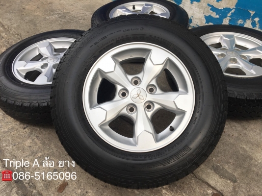 ล้อแม็กป้ายแดง 5รู114 Mitsu Triton ขอบ 15 พร้อมยางป้ายแดง 195R15 Dunlop ปี 19 แม็กสวย ตุ่มอลัง ล้อแม็กป้ายแดง 5รู114 Mitsu Triton ขอบ 15 พร้อมยางป้ายแดง 195R15 Dunlop ปี 19 แม็กสวย ตุ่มอลัง