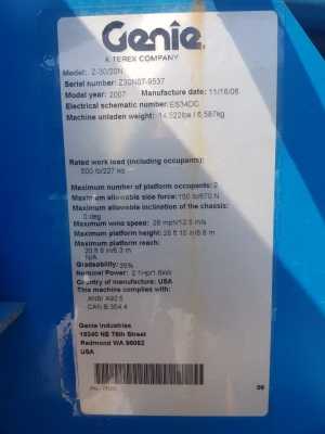 กระเช้าไฟฟ้า Z30/20N เก่าญี่ปุ่น