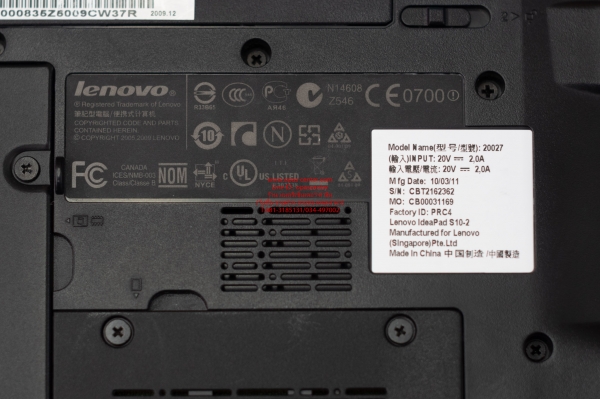 Netbook Lenovo รุ่น 20027 Atom N280 Ram 1G HDD 160GB ใช้ได้ปกติ