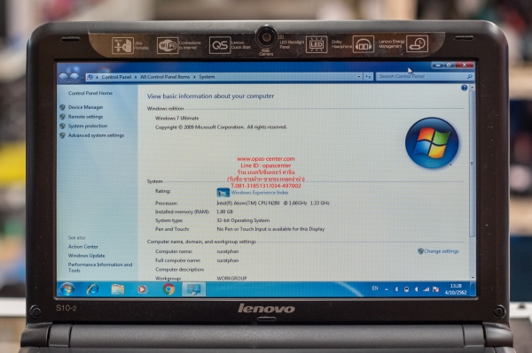 Netbook Lenovo รุ่น 20027 Atom N280 Ram 1G HDD 160GB ใช้ได้ปกติ