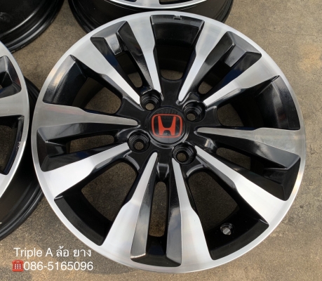 ล้อแม็ก Honda City ก้านคู่ ขอบ 15 สีดำหน้าเงา สวยกริ๊บๆ