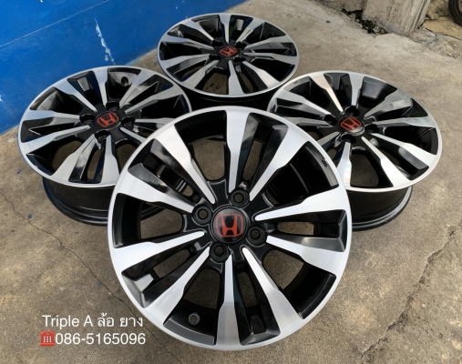 ล้อแม็ก Honda City ก้านคู่ ขอบ 15 สีดำหน้าเงา สวยกริ๊บๆ