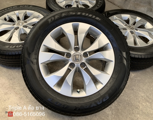 ล้อแม็ก 5รู114 Honda CRV G4 ขอบ 17 พร้อมยาง 225-65-17 Deestone ปลายปี 16