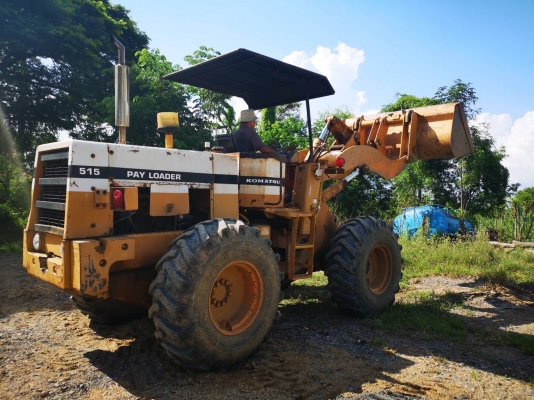 ปิดการขาย!!รถตักล้อยางKomatsu 515 ยางดี4เส้น ใช้งานได้ดี