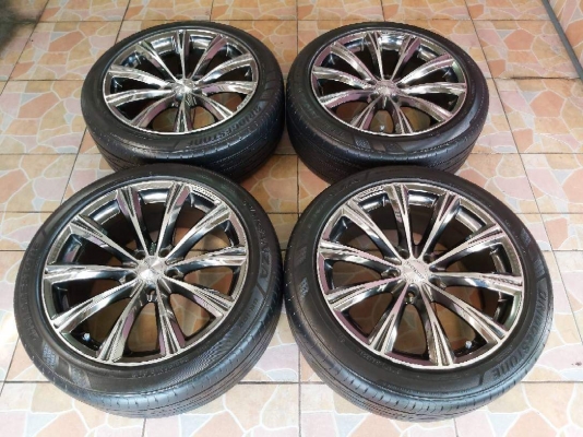 ล้อแม็ก Venerdi CRS(งานไต้หวัน) ขอบ 19 พร้อมยาง Bridgestone Turanza GR-100  245/45R19 ผลิตปี 2016 มีริ้วรอยตามการใช้งาน ขายถูกๆตามสภาพ ทั้งชุด 9900.- / ใส่ฟรี รับเทิร์น รับบัตรเครดิตทุกธนาคาร ส่งได้ทั่วไทย