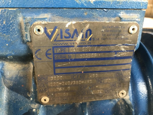 ขายมอเตอร์สั่น-เขย่า Visam Vibration 0.51Kw. 380V made in Italy ตุ้มปรับความแรงได้ สั่นแรง หมุนนิ่ม พร้อมใช้งาน ราคา 5,500 บาท ขายมอเตอร์สั่น-เขย่า Visam Vibration 0.51Kw. 380V made in Italy ตุ้มปรับความแรงได้ สั่นแรง หมุนนิ่ม พร้อมใช้งาน ราคา 5,500 บาท