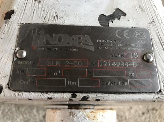 ขายหัวปั๊มดูดของเหนียวหัวสแตนเลส 316L Inoxpa pump ขนาดท่อ 2นิ้ว Made in Spain ใช้ในงานผลิตอาหาร สภาพสวย หมุนนิ่ม พร้อมใช้งาน