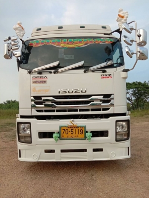 ISUZU deca 360 แรง ปี 56 หัวลากพร้อมหางพื้นเรียบสามเพลา ทะเบียนพร้อม ISUZU deca 360 แรง ปี 56 หัวลากพร้อมหางพื้นเรียบสามเพลา ทะเบียนพร้อม
