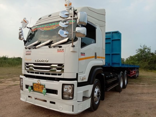 ISUZU deca 360 แรง ปี 56 หัวลากพร้อมหางพื้นเรียบสามเพลา ทะเบียนพร้อม ISUZU deca 360 แรง ปี 56 หัวลากพร้อมหางพื้นเรียบสามเพลา ทะเบียนพร้อม