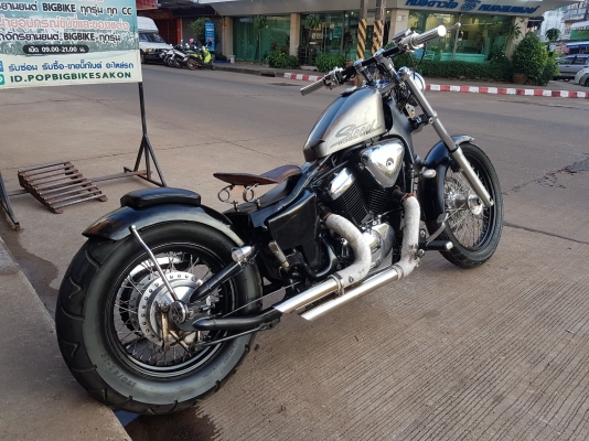 ขาย HONDA STEED400 แต่งBOBBER สวยๆ ท่อแต่ง แฮนด์แต่ง ถังแต่งทรงSPORTSTER โครเมี่ยมเงา อินวอยส์ สรรพส