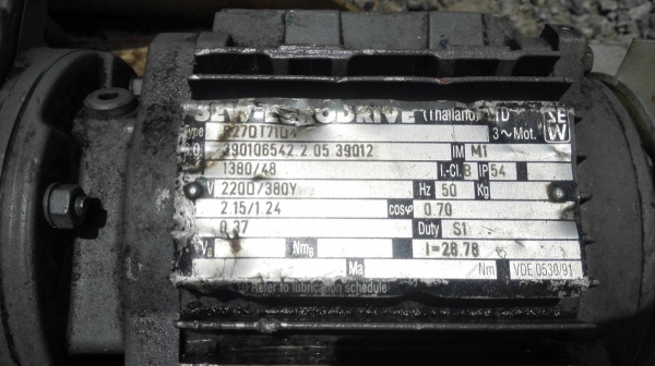 โรตารี่วาล์ว(แอร์ล็อค)Rotary Valve ปากท่อ 10&rdquo; พร้อมชุดมอเตอร์เกียร์ Sew Eurodrive ใบพัดสเตนเลส