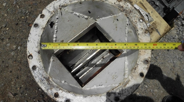 โรตารี่วาล์ว(แอร์ล็อค)Rotary Valve ปากท่อ 10&rdquo; พร้อมชุดมอเตอร์เกียร์ Sew Eurodrive ใบพัดสเตนเลส