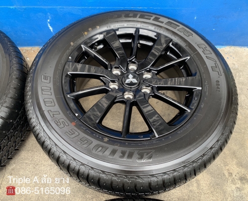 ล้อแม็กป้ายแดง Mitsu All New Pajero Sport Elite Edition ขอบ 18 พร้อมยางป้ายแดง 265-60-18 Bridgestone ปี 19 สวยกริ๊บๆ