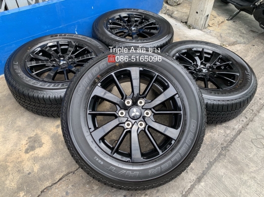 ล้อแม็กป้ายแดง Mitsu All New Pajero Sport Elite Edition ขอบ 18 พร้อมยางป้ายแดง 265-60-18 Bridgestone ปี 19 สวยกริ๊บๆ