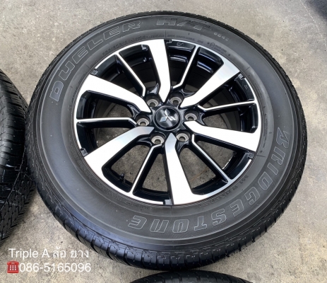 ล้อแม็ก Mitsu All New Pajero Sport ตัวท๊อป ขอบ 18 พร้อมยาง 265-60-18 Bridgestone ปลายปี 15 สภาพดี ดอกยางหนาปึก