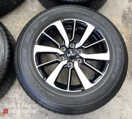ล้อแม็ก Mitsu All New Pajero Sport ตัวท๊อป ขอบ 18 พร้อมยาง 265-60-18 Bridgestone ปลายปี 15 สภาพดี ดอกยางหนาปึก