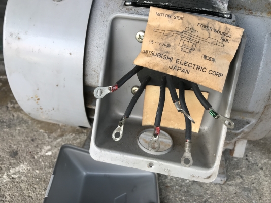 ขายมอเตอร์ไฟฟ้า Mitsubishi 2HP. 380V 6Pole 940rpm. **ของใหม่ไม่เคยใช้งาน**