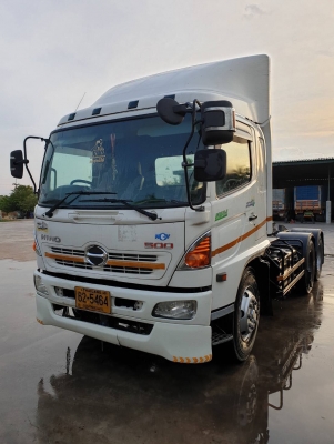 รถบรรทุก 10 ล้อหัวลาก ยี่ห้อ HINO 500 FM8J จดทะเบียนปี 2558