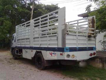 ขายหกล้อ Hino 3H เครื่อง 195 แรง กระบะคาร์โก้ยาว 6.50 เมตร เปิดข้างได้ ยาง 9.00 ทะเบียน ม.79