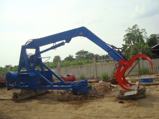 ชุดคีบอ้อยบูมเดี่ยวติดรถไถ