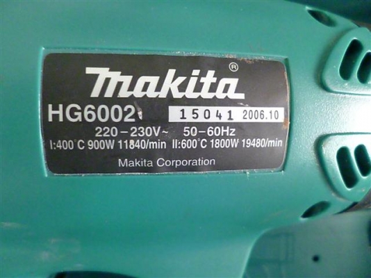 ขายเครื่องเป่าลมร้อน Makita HG6002  มือสองแต่สภาพใหม่มาก อุปกรณ์ครบ