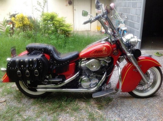 ขายSteed400แต่งอินเดี้ยนสวยๆสดๆทะเบียนแท้พร้อมโอนขนส่ง130000ต่อรองได้ครับ