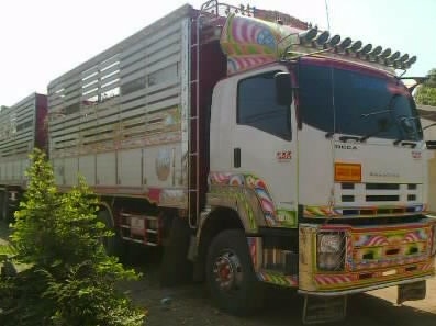 ISUZU DECA FXZ 360 HP EURO3 ปี 55 รถพ่วงแม่+ลูก กระบะดั๊มพ์มิเนียมคอกสูงเกษตรของอู่สมศักดิ์ชลบุรี สวยจัดทั้งแม่ทั้งลูก ลูก 3 คานดั๊มพ์ความยาว 7 เมตร เครื่องดีภายในสวยเหมือนรถใหม่ ช่วงล่างแน่นยางสภาพดี 80\% พร้อมใช้งาน รา