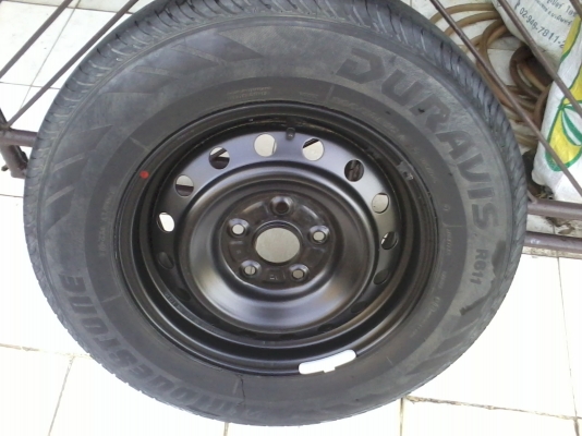 ขาย ล้อกะทะพร้อมยาง 5 รู 1ล้อ