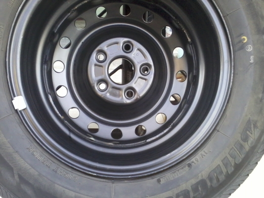 ขาย ล้อกะทะพร้อมยาง 5 รู 1ล้อ