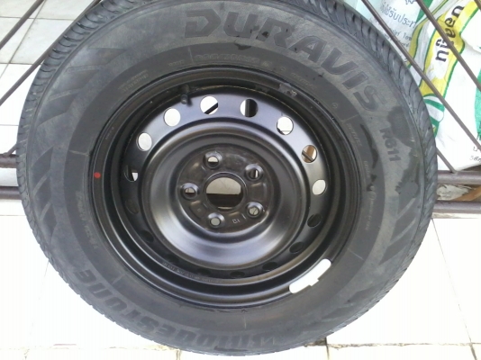 ขาย ล้อกะทะพร้อมยาง 5 รู 1ล้อ