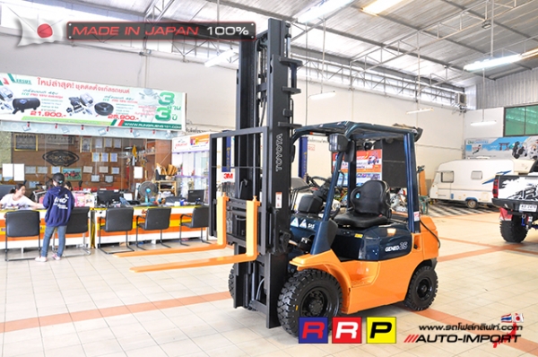 ขายรถโฟล์คลิฟท์มือสอง TOYOTA รุ่น 7FG25-11965 นำเข้าจากประเทศญี่ปุ่น 100\% ไม่เคยใช้งานในไทย