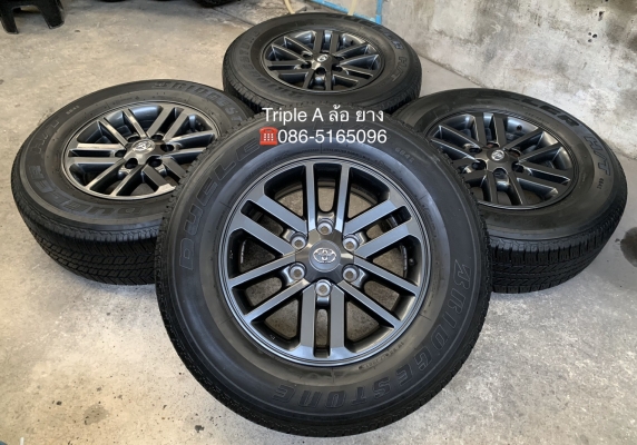 ล้อแม็ก Toyota Fortuner BMC (สีดำ) MidnightShine ขอบ 17 พร้อมยางป้ายแดง 265-65-17 Bridgestone ปลายปี 18 สวยๆ สีแท้
