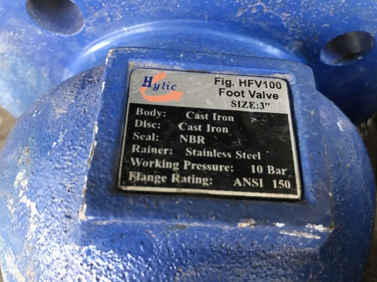 ขายหัวกระโหลกดูดน้ำ Hylic Foot Valve 3นิ้ว ตะแกรงสแตนเลส มาตรฐานงานอุตสาหกรรม **ของใหม่ไม่เคยใช้งาน** มี 2ตัวครับ ราคาตัวละ 1,700 บาทพร้อมส่ง