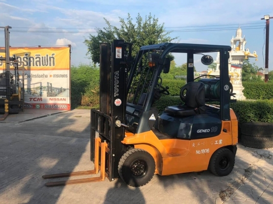 ขายถูกมาก Toyota 7FG10 ขนาดยก1ตัน เสาสูง3เมตร เครื่องเบนซิน+LPG ติดตั้งจากโรงงานที่ญี่ปุ่น