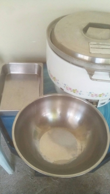 หม้อข้าวแก๊สต้มตุ๋น กะละมังถาด