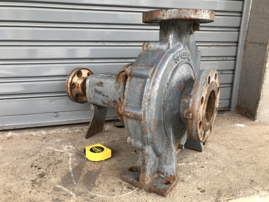 ขายหัวปั๊มน้ำหอยโข่ง Ebara 80x65FSJ ใบพัดทองเหลือง ขนาดเข้า 3นิ้ว ออก 2.5นิ้ว รุ่นใบพัดเต็ม ส่งน้ำไกล สภาพดีเดิมๆ หมุนนิ่ม พร้อมใช้งาน(มีตำหนิน็อตขันซีลขาด 1จุดตามรูป)