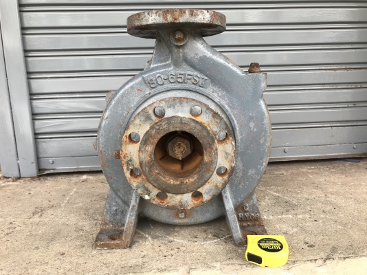 ขายหัวปั๊มน้ำหอยโข่ง Ebara 80x65FSJ ใบพัดทองเหลือง ขนาดเข้า 3นิ้ว ออก 2.5นิ้ว รุ่นใบพัดเต็ม ส่งน้ำไกล สภาพดีเดิมๆ หมุนนิ่ม พร้อมใช้งาน(มีตำหนิน็อตขันซีลขาด 1จุดตามรูป)