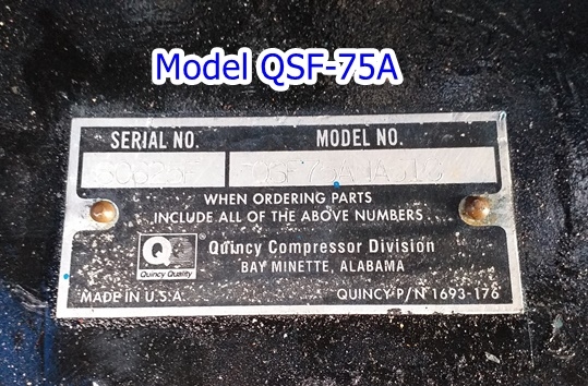 ขายถูก... ปั๊มลม Quincy 75 แรง 8.5 bar ปี 2002 Made in USA สภาพดีมาก ราคาถูกโคตร