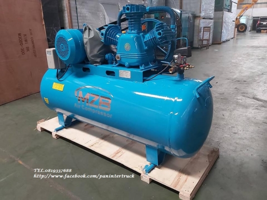 งานนำเข้า สินค้าใหม่แกะกล่อง*เครื่องปั๊มลม MZB UNUSED:ขนาด 300ลิตร ,3สูบ ,7.5HPแรง, 380V.,10 BAR(ไฟโรงงาน)