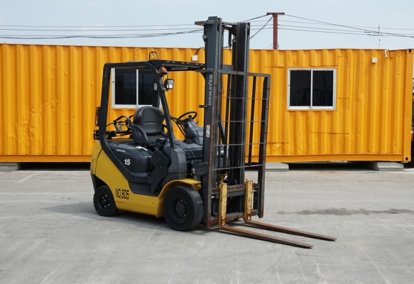 Komatsu FG15T-21 เกียร์ออโต้ ยก1.5ตัน เสาสูง4เมตร งาถ่าง-หุบ เครื่องยนต์เบนซิล + LPG