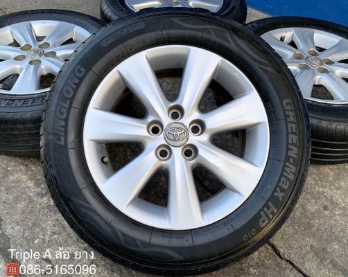ล้อแม็ก 5รู100 Toyota Altis ขอบ 15 แถมยาง 195-65-15 LINGLONG ปี 15 ล้อแม็ก 5รู100 Toyota Altis ขอบ 15 แถมยาง 195-65-15 LINGLONG ปี 15